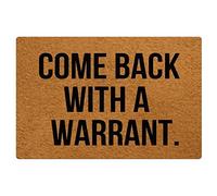 Shinewe Custom Doormat Come back With a Warrant Inside/Outside Door Mat Living Room Kitchen Rugs Home Decor 45x75cm