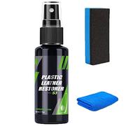 Shinex Leather & Plastic Restorer, Shinex Plastic Restorer, Plastic Parts Refurbish Agent, Car Refurbishment Cleaning Agent, Leather Cleaner Help Prevent Fading of Leather Furniture (1Set,50ML)