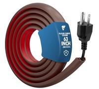 shinfly 1.6m Floor Cable Cover, PVC Wire Cover, Prevent Trip Hazards, Brown | Self-adhesive Floor Cord Cover, Protect Trailing Cables for Home, Offices, and Warehouses, 12cm(W) x 10cm(H)