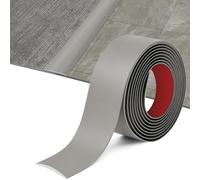 shinfly 1.6M Self Adhesive Floor Transition Strip | 4cm PVC Threshold Strip for Laminate, Vinyl, Tile & Wood Flooring, Cuttable Floor Gap Cover, Light Grey