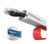 shinfly 1m Flexible White Silicone Cable Trunking for one Cord, Self-Adhesive Wire Hider for Cables, Cable Covers for Wires Wall, Suitable for Wall, Floor & Ceiling Cables Management