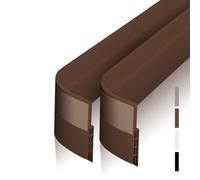 shinfly 2Pack Draft Excluder for Doors 1.96’‘W x 39.37’‘L, Self Adhesive Door Draft Excluder, Weather Stripping, Draft Stopper, Noise Proof and Energy Saving (Brown)