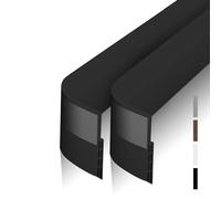shinfly 2Pack Draft Excluder for Doors 1.96’‘W x 39.37’‘L, Self Adhesive Door Draft Excluder, Weather Stripping, Draft Stopper, Noise Proof and Energy Saving (Black)