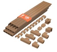 shinfly 4.8m Cable Trunking Brown, Trunking for Electric Cables - 15x10 mm | Cable Cover, Brown Trunking for Hiding Cables, Self Adhesive Wire Cover, Paintable Cable Tidy for Wall, TV (0.4m x 12-pack)