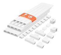 shinfly 4.8m Cable Trunking, Trunking for Electric Cables, Cable Cover, White Trunking for Hiding Cables, Self Adhesive Trunking for Wall, TV - White 30 mm x 15 mm