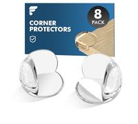 shinfly Corner Protectors for Baby, 8 PACK Thick Table Furniture Edge Protectors for Kids with Strong Adhesion, Sharp Corners Guard & Edge Safety Proofing(Clear, Round)