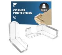 shinfly Corner Protectors for Baby, 8 PACK Thick Table Furniture Edge Protectors for Kids with Strong Adhesion, Sharp Corners Guard & Edge Safety Proofing(Clear, Right Angle)