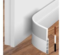 shinfly Draft Excluder for Doors, Adhesive Under Door Sweep Weather Stripping Soundproof Rubber, Bottom Seal Strip, Draft Stopper, Noise Proof and Energy Saving 1.96’‘W x 39.37’‘L(White)