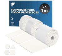 shinfly Furniture Pads Floor Protectors 3x1M, Felt Pads For Furniture Feet Chair Leg, Self-adhesive, Anti-scratches and Reduce Noise - White