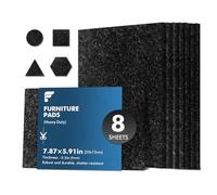 shinfly Furniture Pads Floor Protectors 8 Sheets, DIY Felt Pads for Furniture Feet, Premium 7.87x5.91in Heavy Duty Black Felt Sheets, for Hardwood Floors, Non Scratch, Suitable for Sofa, Chair, Table