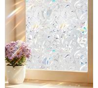 Shinfly Window Film Privacy, Stain Glass Window Film Self Adhesive, Privacy Film for Glass Windows Static Adhesive 90 x 200 cm, Stained Glass Window Film Anti-UV for Office Living Room