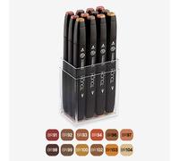 ShinHan : Touch Twin 12 Marker Pen Set : Wood Colors