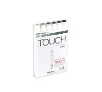 ShinHan : Touch Twin 6 Brush Marker Pen Set : Grey Colors