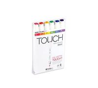 ShinHan : Touch Twin 6 Brush Marker Pen Set : Main Colors