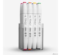 ShinHan Touch Twin Brush Marker Pen Set 12 Colours Dual Tip For Art Design