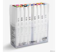 ShinHan Touch Twin Brush Marker Pen Set Alcohol Ink 24 Pack For Illustration