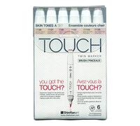Shinhan Touch Twin Brush Marker Set of 6 Skin Tone A (1200622)