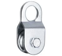 SHINICO Cable Pulley 32mm Small Snatch Block for 0.31Inch/8mm Wire Rope, Single Pulley Wheel Bearing Inside, Load 110 LB, 1Pack