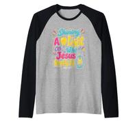 Shining A Light On Who Jesus Really is Vacation Bible School Raglan Baseball Tee