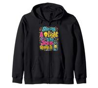 Shining A Light On Who Jesus Really Is Vacation Bible School Zip Hoodie