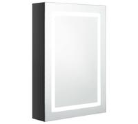 (shining black) vidaXL LED Bathroom Mirror Cabinet Washroom Wall Cabinet Storage Vanity Unit