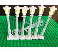 Shining Blocks LED Lighting Kit White Lamp Posts Street Light 1 x 6 for Lego USB Powered