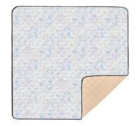 Shining Blue-White Gemstone Soft Thick Baby Activity Play Mat for Floor 1-Piecing Activity Gym Mat for Babies Infants Toddlers, 50'' x 50''
