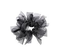 Shining Bow Large Intestine Scrunchie Low Age Reduction Ball Headband Fluffy Rubber Band Hair Ornament Black