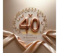 Shining Bright at 40 : 40th Birthday Guest Book for a Glamorous Milestone