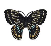 Shining Butterfly Brooches For Women Unisex 3-color Beautiful Insects Brooch Pins,yellow