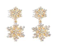 Shining Christmas Light Bulb Tree Elk Snowflake Shape Rhinestone Beaded Earrings for Women Jewelry, Zinc, zinc alloy