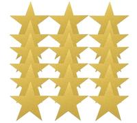 Shining Confetti 24 Pcs Five-pointed Star Glitter Paper Large Gold Cutouts Bulletin Board Classroom Decor DIY Supplies Handmade Craft Party