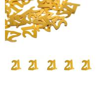Shining Confetti Digital Gold Confetti Glitter 15g/Bag Number 18/21/30/40/50/60/70 Paper Scraps Birthday Party Anniversary Wedding Decoration(Gold 21)