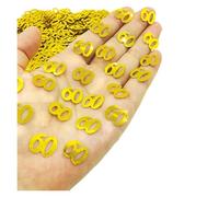 Shining Confetti Digital Gold Confetti Glitter 15g/Bag Number 18/21/30/40/50/60/70 Paper Scraps Birthday Party Anniversary Wedding Decoration(Gold 60)