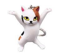 Shining crown Cat Keychain, Cute Cat Keychain, Cartoon Enchanting Cat Keychain, Multicolor, Medium