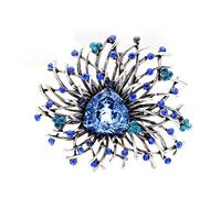 Shining Crystal Flower Brooches Elegant Wedding Coat Pin Autumn Sytle Jewelry Party Wedding Jewelry (A-As The Picture Shows)