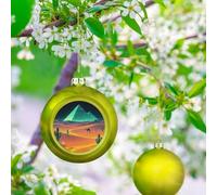 Shining Desert Christmas Ball Ornaments - 3 Inch Shatterproof Christmas Tree Decorations, Golden Xmas Hanging Balls for Tree Decor, Holiday Wedding Party Decorative Pendants