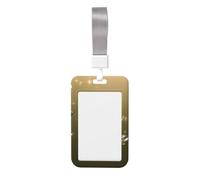 Shining Diamond Vertical Id Card Badge Holder with Neck Strap, Printed Waterproof Name Card Holder for Work Office Nurse School