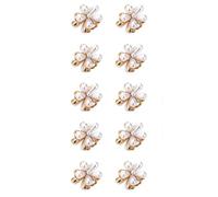 Shining Diva Fashion 10 PCS Mini Pearl Hair Claw Clips for Girls Flower Design Hair Clip Hair Accessories for Women Cute Hairclip (16013hb)
