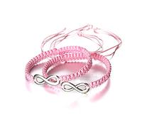 Shining Diva Fashion 2 Pcs Latest Stylish Infinity Couple Matching Bracelets for Women Girls Boys Men, One Size, Nylon, No Gemstone