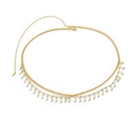 Shining Diva Fashion Belts for Women and Girls Stylish Crystal Kamarbandh Kamar Chain Waist Belt for Dresses Jeans Saree (rrsd16602kb), Onesize, Non-Precious Metal, No Gemstone