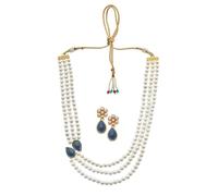 Shining Diva Fashion Latest Stylish Design Fancy Multilayer Pearl Necklace Jewellery Set for Women (rrsd14733s)