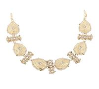 Shining Diva Fashion Latest Stylish Traditional Kundan Sheeshphool Maang Tikka Matha Patti Mathapatti Sheeshpatti Headband Hairband Hair Head Chain Jewellery for Women and Girls (14490sp)