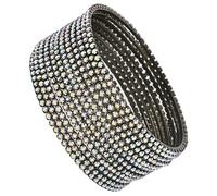 Shining Diva Fashion Set of 12 Latest Traditional Design Gold Plated Stone Bangle for Women, 2-8, Metal, No Gemstone