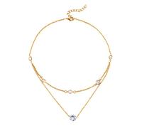 Shining Diva Fashion Stylish Multilayer Chain Pendant Necklace for Women and Girls (rrsd14551np), Gold