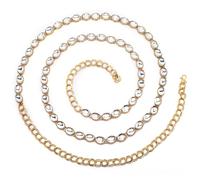 Shining Diva Fashion Stylish Traditional Kundan Kamarbandh for Women Kamarpatta Kamarband Kamar Band Chain Waist Belt for Dresses Wedding Lehenga Saree (rrsd16518kb), Onesize, Non-Precious Metal, No