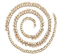 Shining Diva Fashion Stylish Traditional Kundan Kamarbandh for Women Kamarpatta Kamarband Kamar Band Chain Waist Belt for Dresses Wedding Lehenga Saree, One size, Non-Precious Metal, No Gemstone