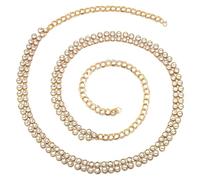 Shining Diva Fashion Stylish Traditional Kundan Kamarbandh for Women Kamarpatta Kamarband Kamar Band Chain Waist Belt for Dresses Wedding Lehenga Saree, One size, Non-Precious Metal, No Gemstone