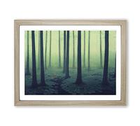Shining Forest Framed Wall Art Print A2 Oak