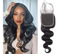 Shining Girl 4x4 Transparent HD Lace Closure Body Wave Invisible Hair Closure 12A Brazilian Virgin Remy Human Hair Closure 100% Human Hair Extensions Pre D